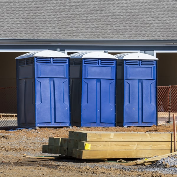 what is the expected delivery and pickup timeframe for the portable restrooms in Alma